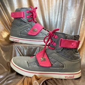 Vlado Atlas II pink and gray. High top tennis‎ shoes. Size 7.5. Fc 2